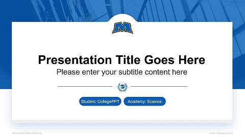Morehead State University National Scholarship Defense PPT Template