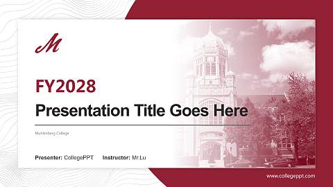 Muhlenberg College Academic Presentation/Research Findings Report PPT Template