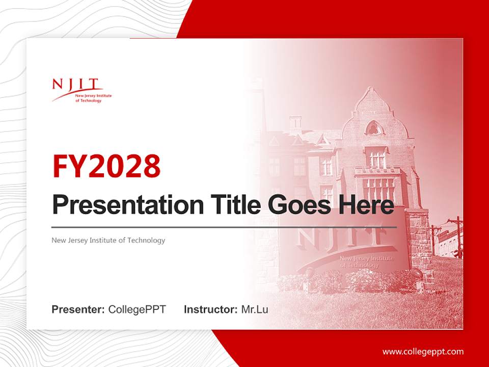 New Jersey Institute of Technology Academic Presentation/Research Findings Report PPT Template4:3 ratio PPT effect preview image5