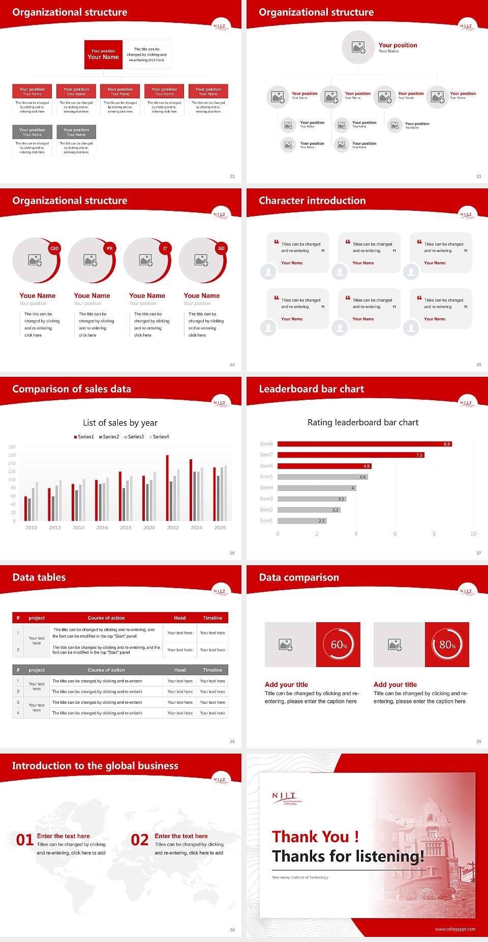 New Jersey Institute of Technology Academic Presentation/Research Findings Report PPT Template4:3 ratio PPT effect preview image4