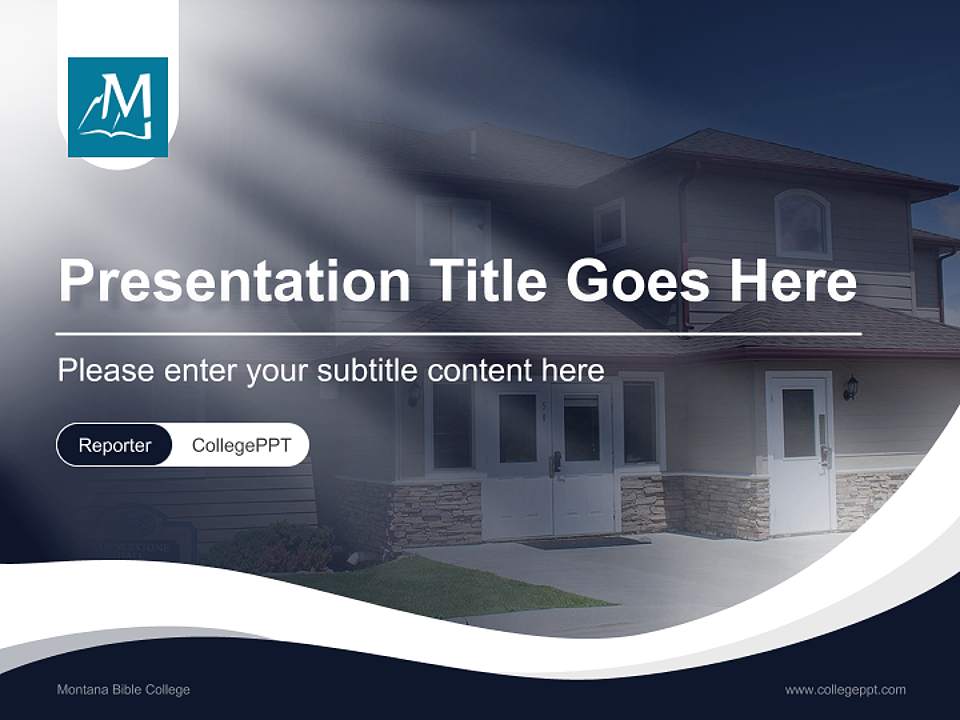 Montana Bible College Lecture Sharing and Networking Event PPT Template4:3 ratio PPT effect preview image4