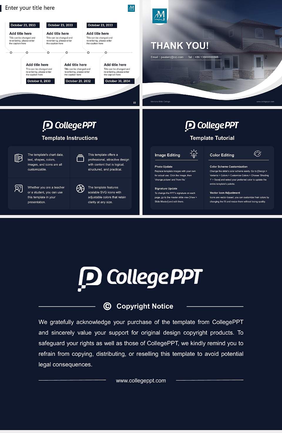 Montana Bible College Lecture Sharing and Networking Event PPT Template4:3 ratio PPT effect preview image4