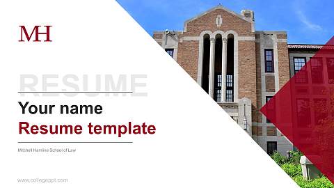 Mitchell Hamline School of Law Resume PPT Template