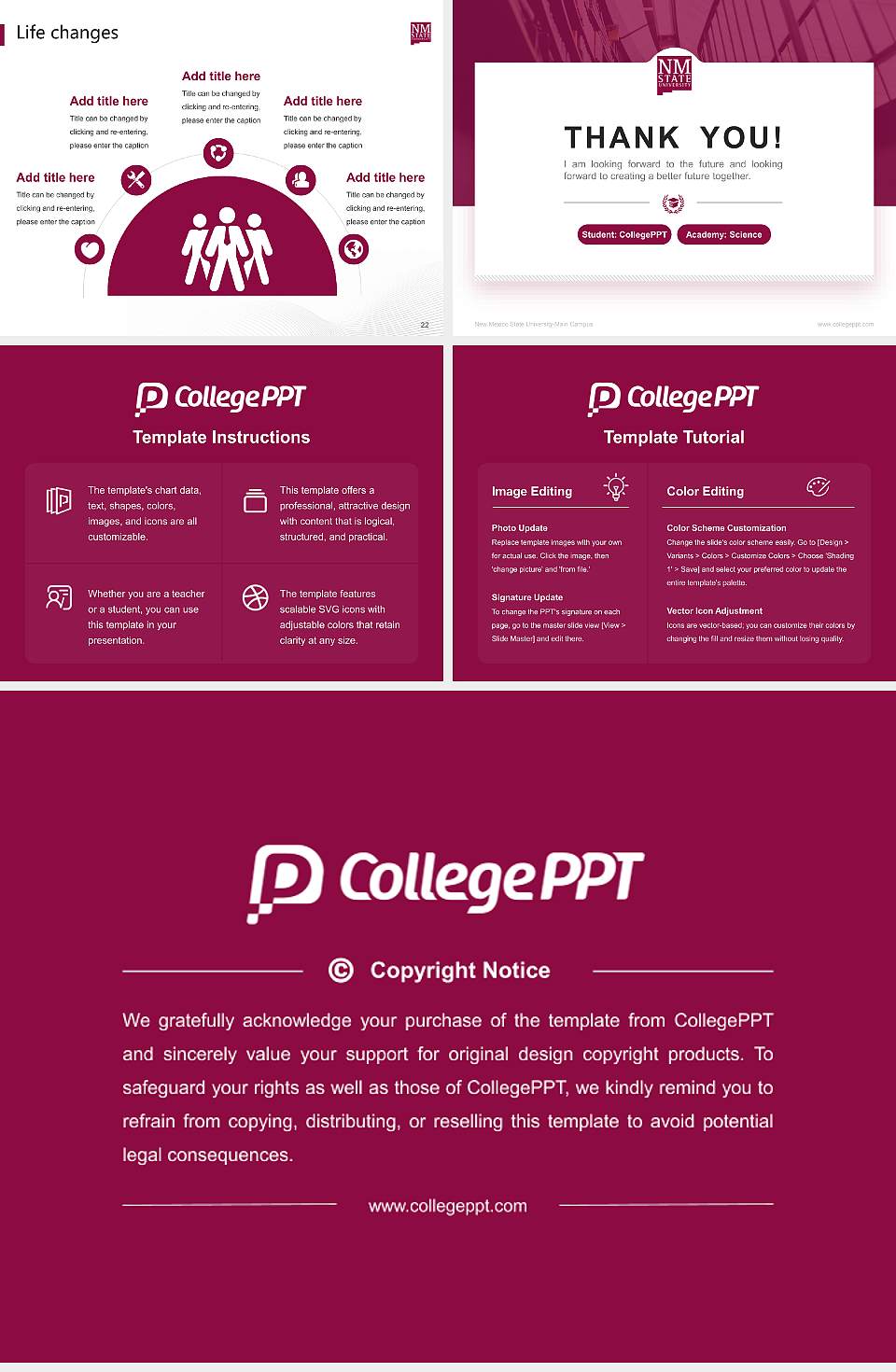 New Mexico State University-Main Campus National Scholarship Defense PPT Template4:3 ratio PPT effect preview image4