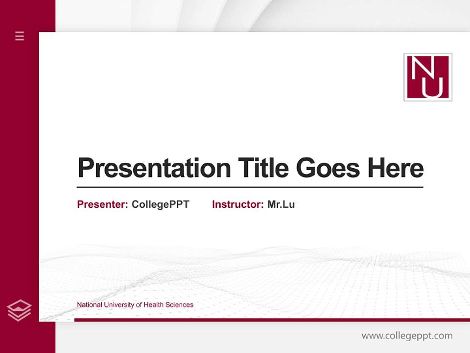 National University of Health Sciences Thesis Proposal/Graduation Defense PPT Template4:3 ratio PPT effect preview image5