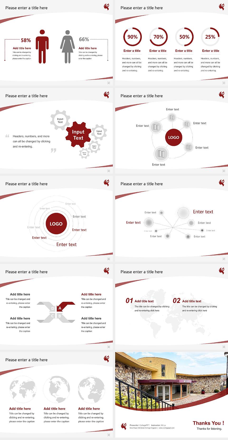 New Hope Christian College-Eugene Course/Courseware Creation PPT Template4:3 ratio PPT effect preview image4