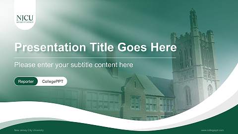 New Jersey City University Lecture Sharing and Networking Event PPT Template