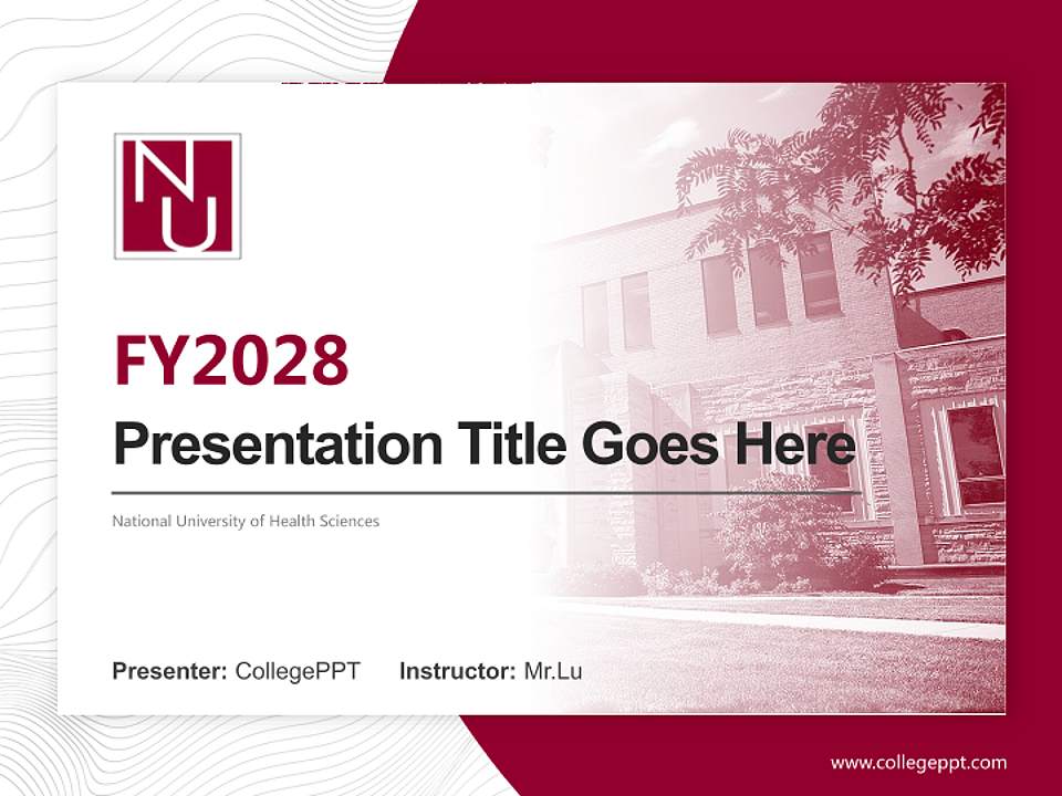 National University of Health Sciences Academic Presentation/Research Findings Report PPT Template4:3 ratio PPT effect preview image5