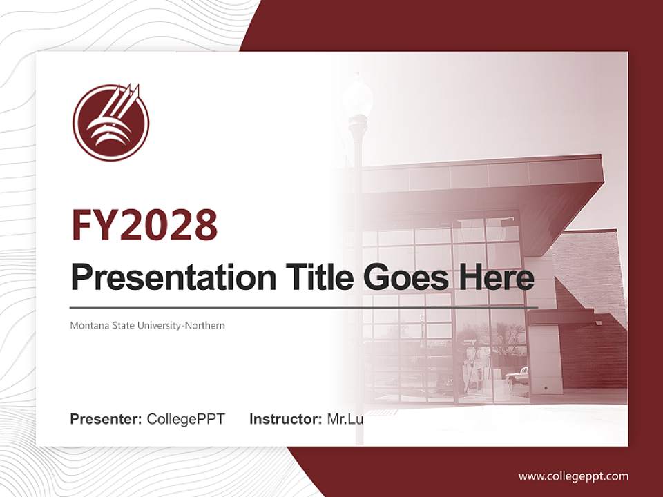 Montana State University-Northern Academic Presentation/Research Findings Report PPT Template4:3 ratio PPT effect preview image5