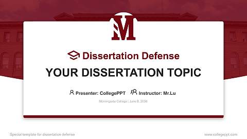 Morningside College Graduation Thesis Defense PPT Template