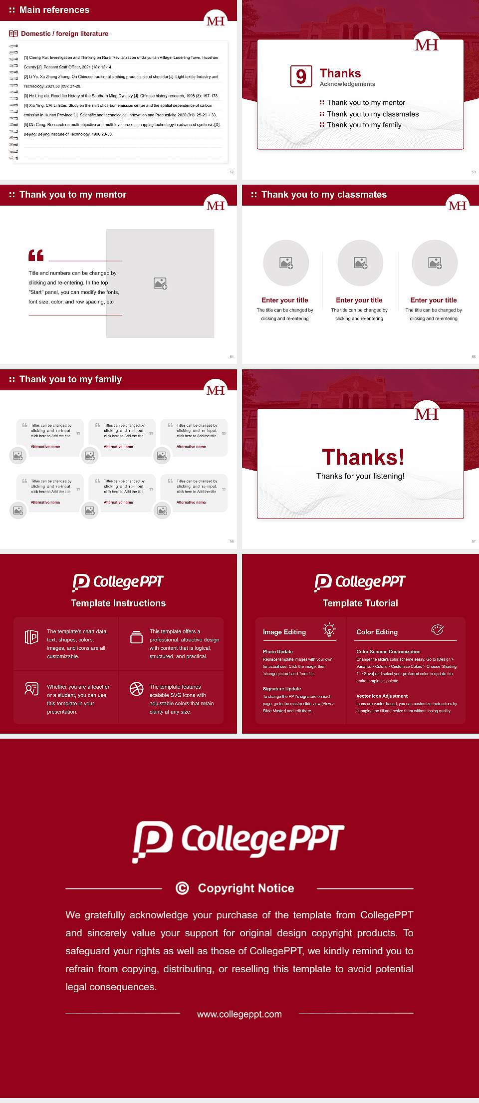 Mitchell Hamline School of Law Graduation Thesis Defense PPT Template4:3 ratio PPT effect preview image7