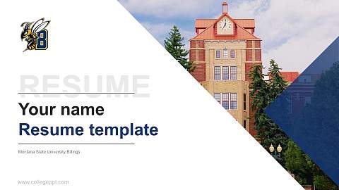 Montana State University Billings Resume PPT Template