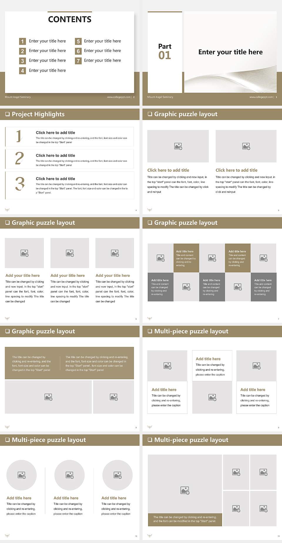 Mount Angel Seminary General Purpose PPT Template4:3 ratio PPT effect preview image2