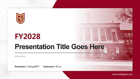 Molloy College Academic Presentation/Research Findings Report PPT Template