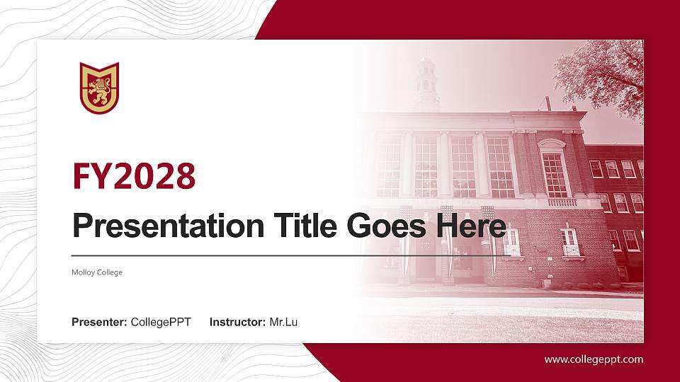 Molloy College Academic Presentation/Research Findings Report PPT Template16:9 ratio PPT effect preview image