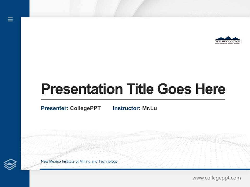 New Mexico Institute of Mining and Technology Thesis Proposal/Graduation Defense PPT Template4:3 ratio PPT effect preview image5