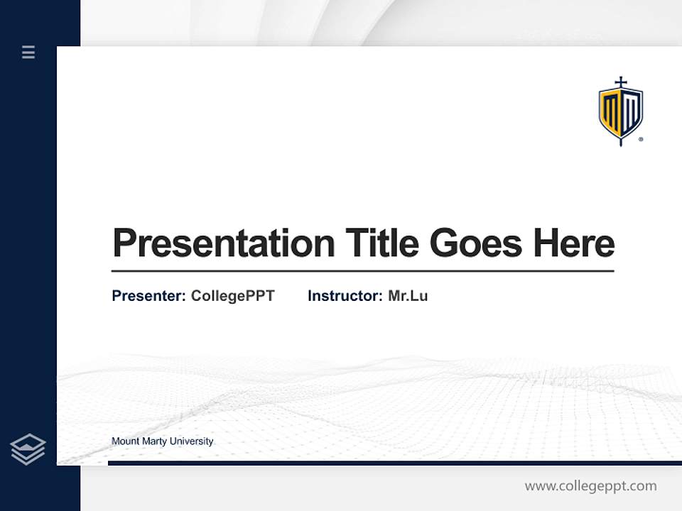 Mount Marty University Thesis Proposal/Graduation Defense PPT Template4:3 ratio PPT effect preview image5