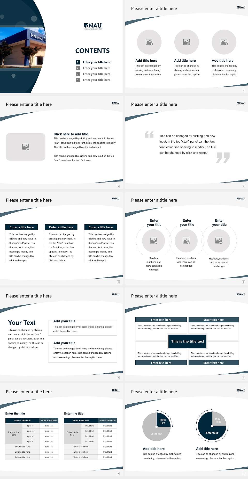 National American University-Mesquite Course/Courseware Creation PPT Template4:3 ratio PPT effect preview image2
