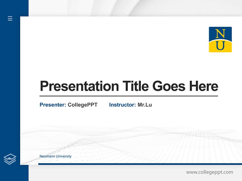 Neumann University Thesis Proposal/Graduation Defense PPT Template4:3 ratio PPT effect preview image5