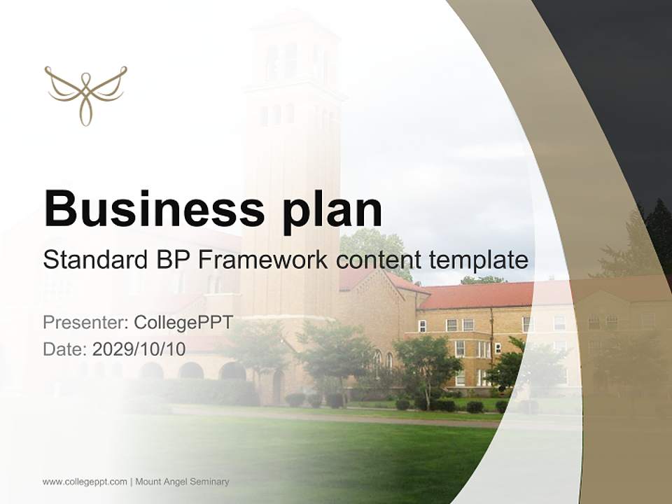 Mount Angel Seminary Competition/Entrepreneurship Contest PPT Template4:3 ratio PPT effect preview image9