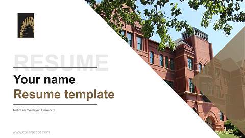 Nebraska Wesleyan University Resume PPT Template
