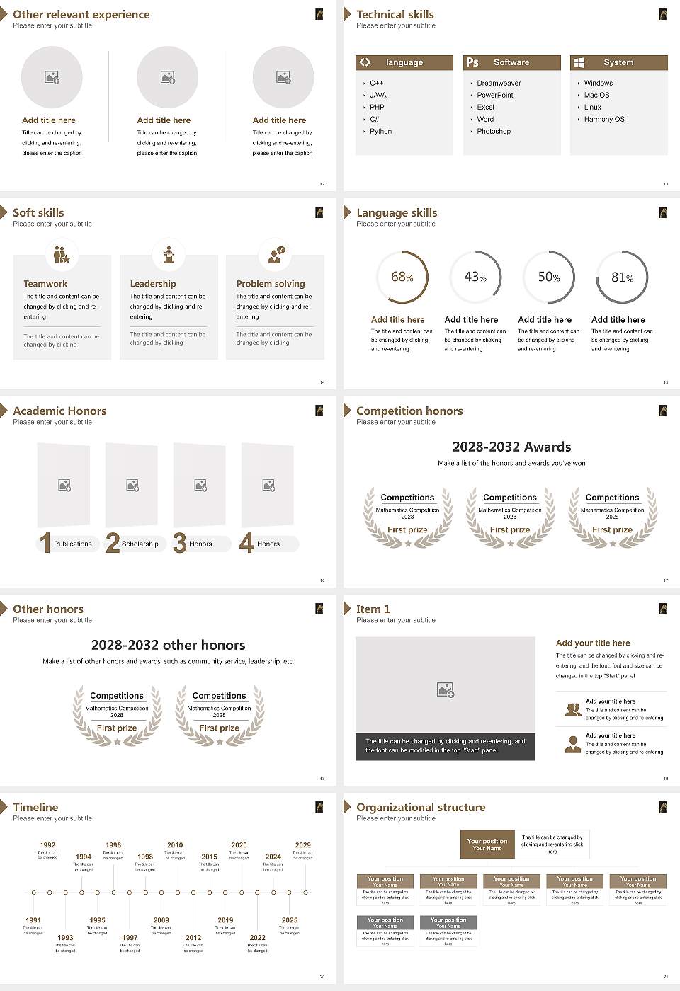 Nebraska Wesleyan University Resume PPT Template16:9 ratio PPT effect preview image3