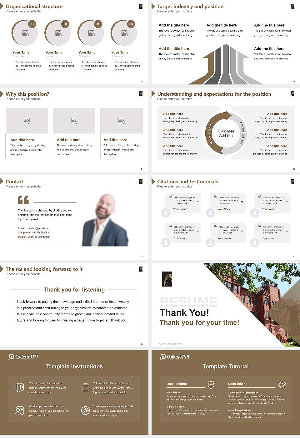 Nebraska Wesleyan University Resume PPT Template16:9 ratio PPT effect preview image4