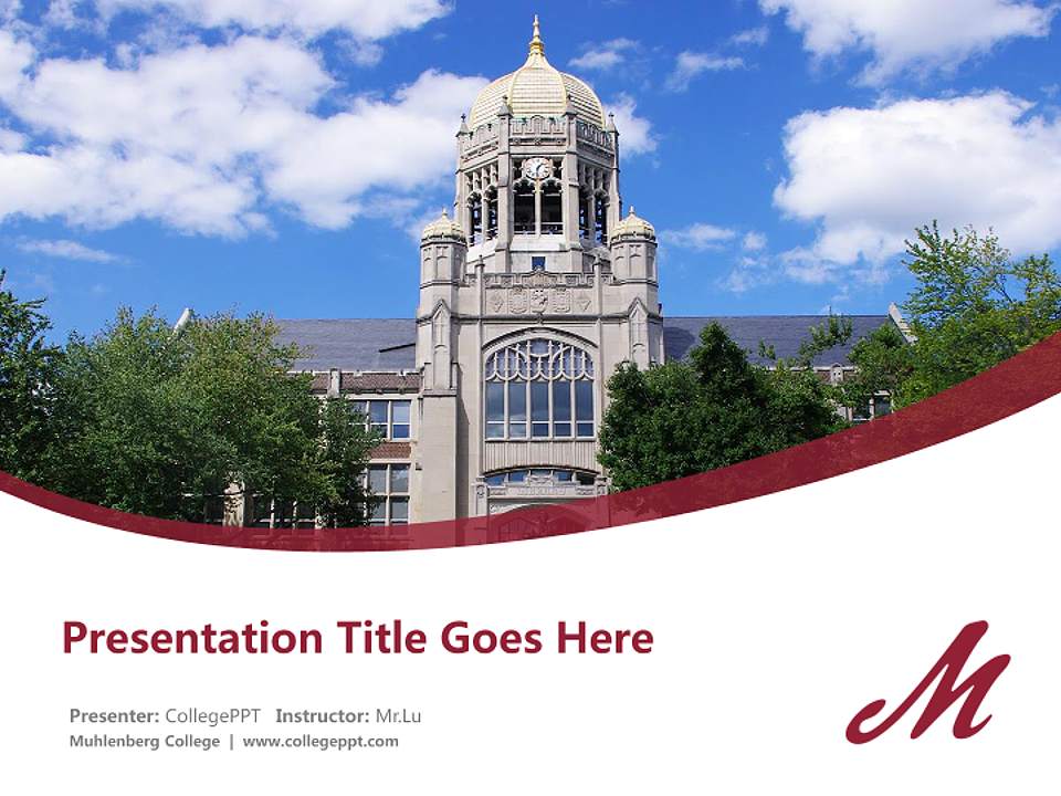 Muhlenberg College Course/Courseware Creation PPT Template4:3 ratio PPT effect preview image5
