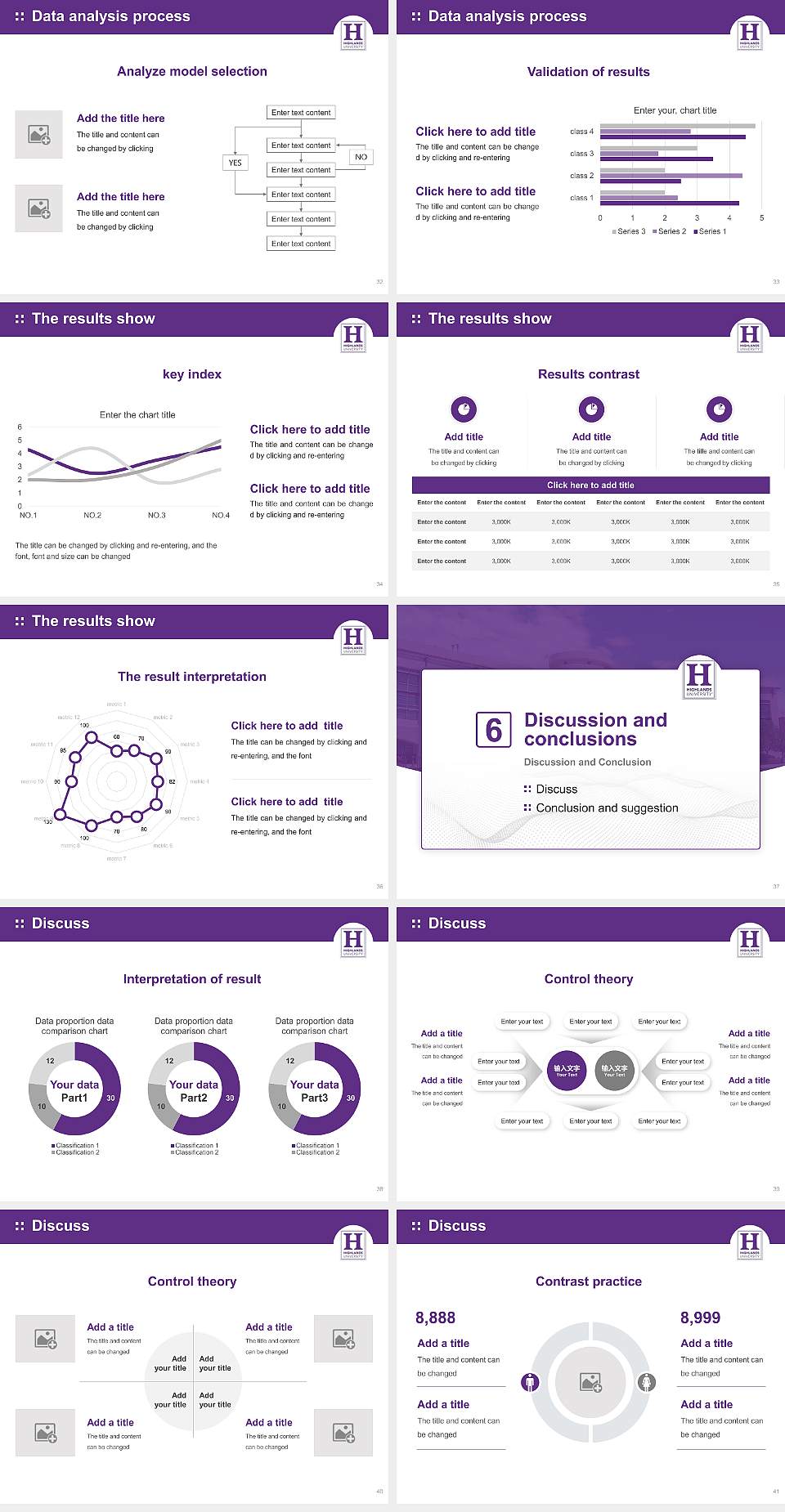 New Mexico Highlands University Graduation Thesis Defense PPT Template4:3 ratio PPT effect preview image5