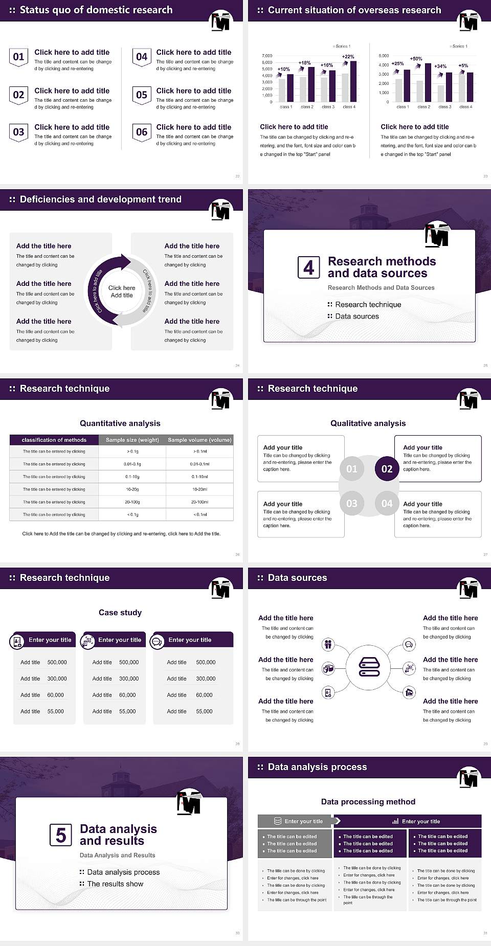 Mitchell College Graduation Thesis Defense PPT Template4:3 ratio PPT effect preview image4