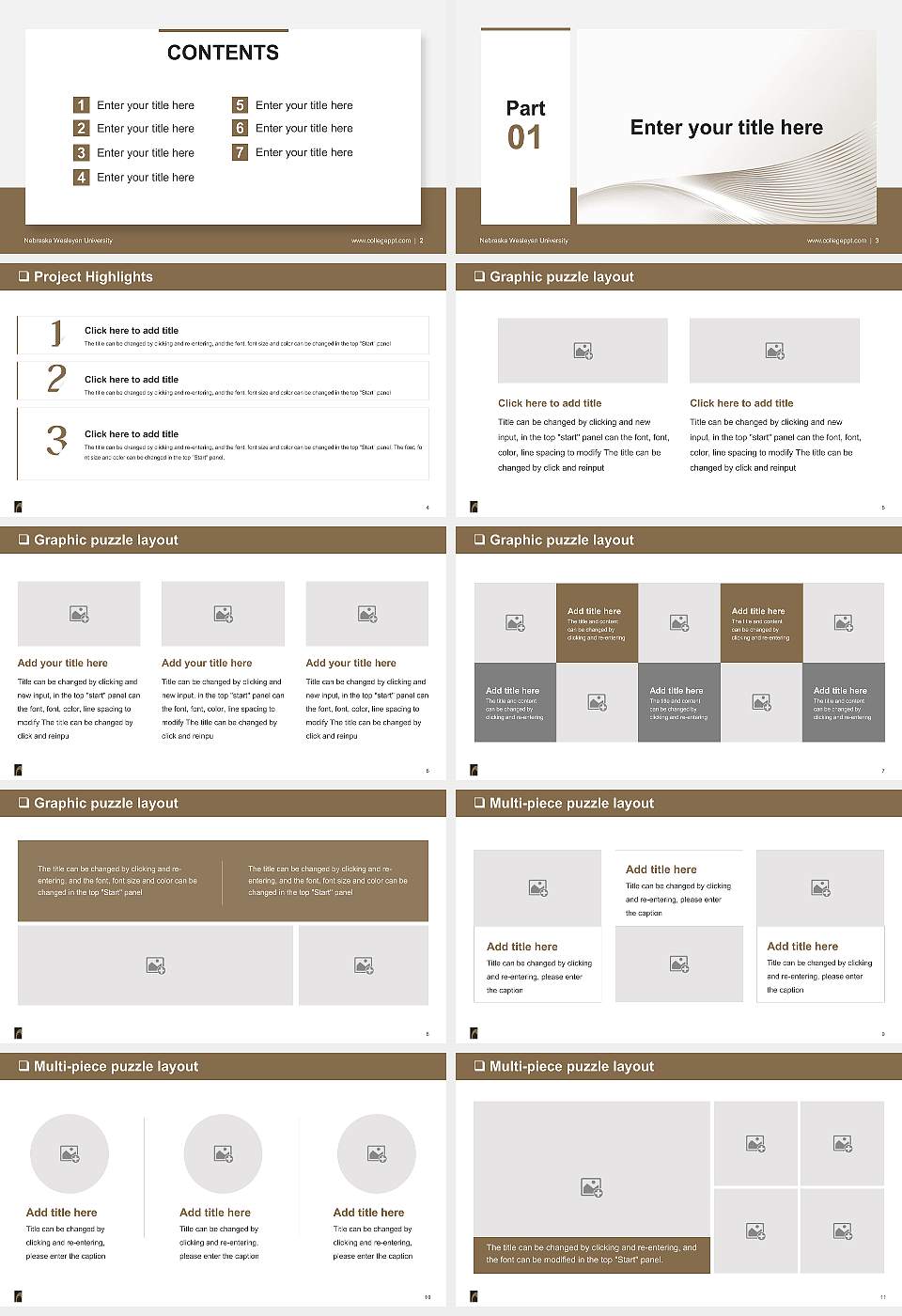 Nebraska Wesleyan University General Purpose PPT Template16:9 ratio PPT effect preview image2