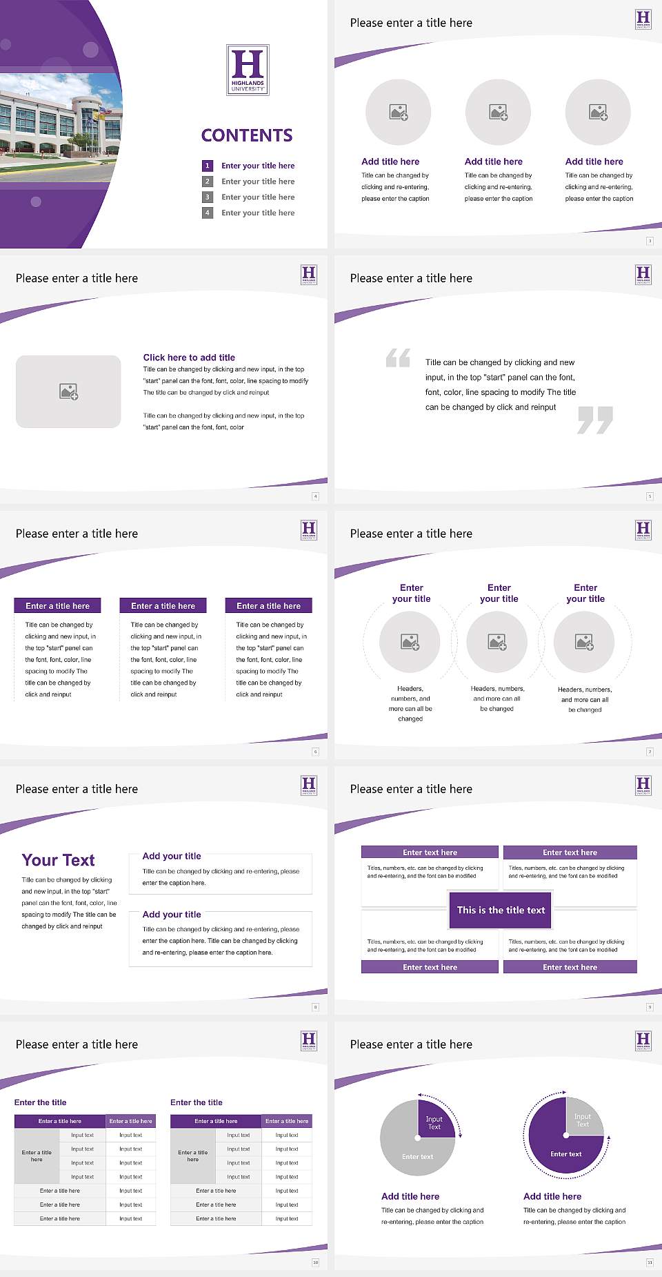 New Mexico Highlands University Course/Courseware Creation PPT Template4:3 ratio PPT effect preview image2