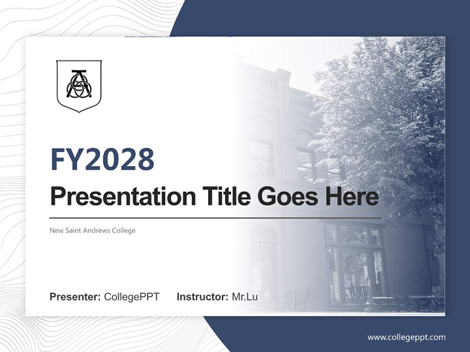 New Saint Andrews College Academic Presentation/Research Findings Report PPT Template4:3 ratio PPT effect preview image5