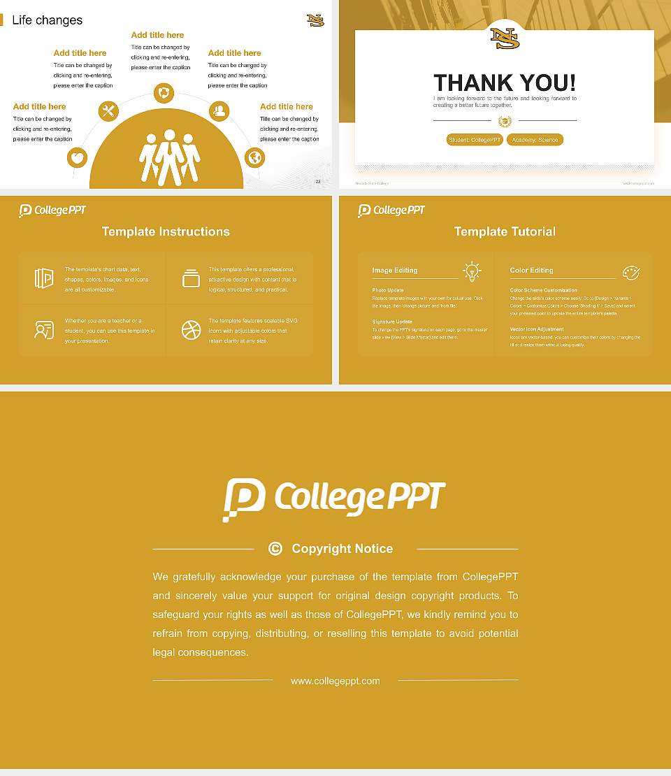 Nevada State College National Scholarship Defense PPT Template16:9 ratio PPT effect preview image4