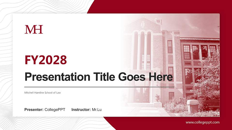 Mitchell Hamline School of Law Academic Presentation/Research Findings Report PPT Template16:9 ratio PPT effect preview image