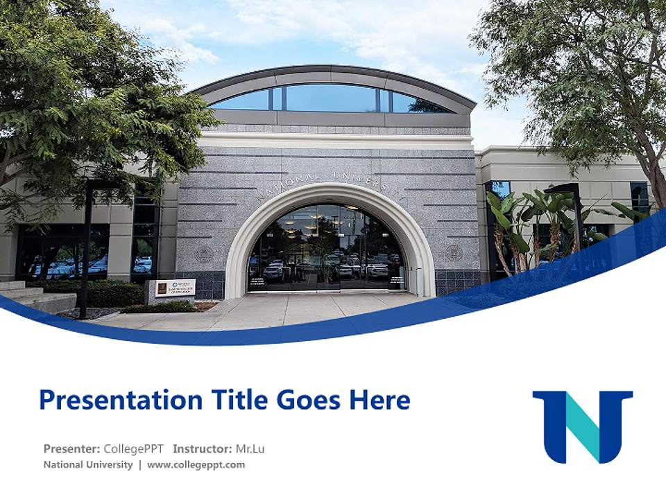 National University Course/Courseware Creation PPT Template4:3 ratio PPT effect preview image5