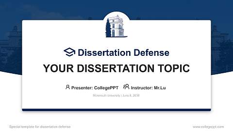 Monmouth University Graduation Thesis Defense PPT Template