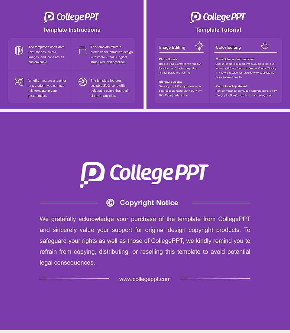 Nazareth University Course/Courseware Creation PPT Template4:3 ratio PPT effect preview image5
