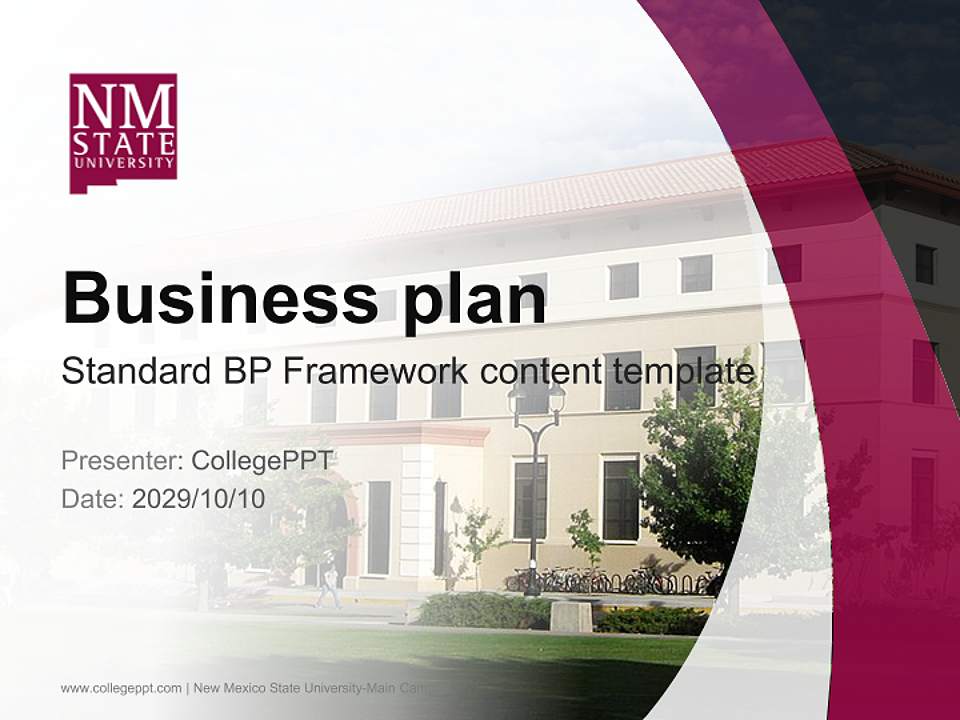 New Mexico State University-Main Campus Competition/Entrepreneurship Contest PPT Template4:3 ratio PPT effect preview image9