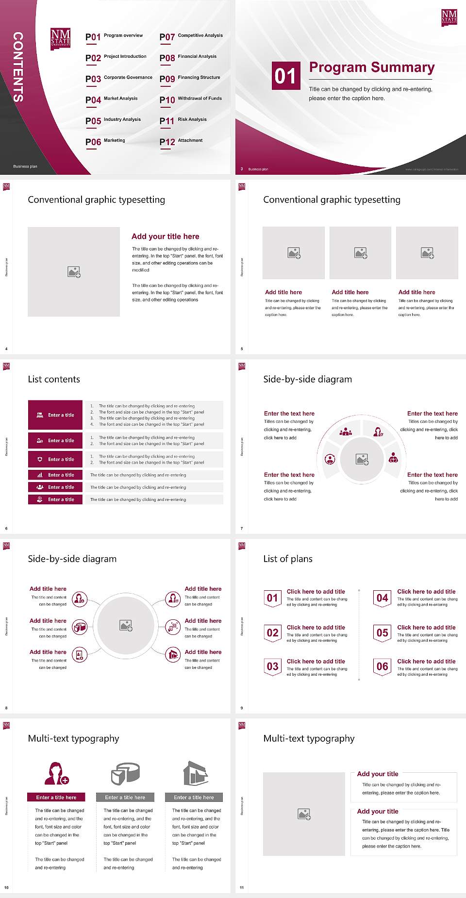 New Mexico State University-Main Campus Competition/Entrepreneurship Contest PPT Template4:3 ratio PPT effect preview image2