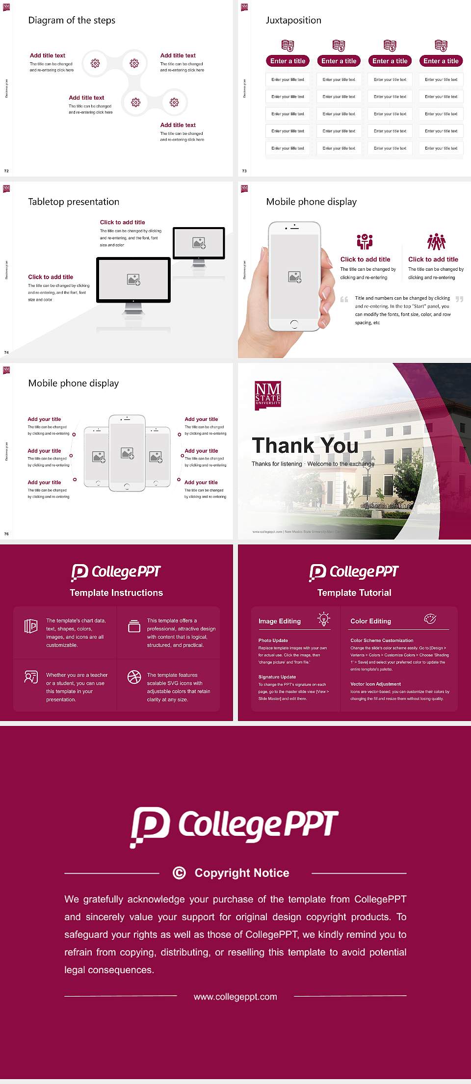 New Mexico State University-Main Campus Competition/Entrepreneurship Contest PPT Template4:3 ratio PPT effect preview image9