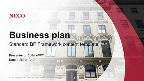 New England College of Optometry Competition/Entrepreneurship Contest PPT Template