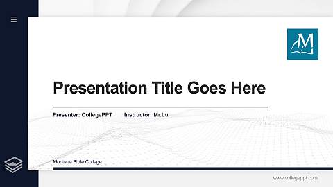 Montana Bible College Thesis Proposal/Graduation Defense PPT Template