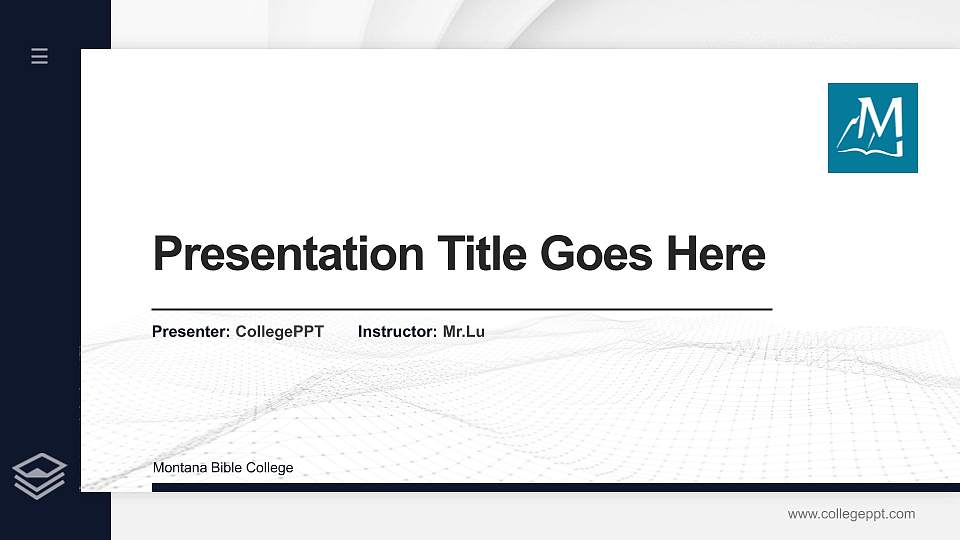 Montana Bible College Thesis Proposal/Graduation Defense PPT Template16:9 ratio PPT effect preview image