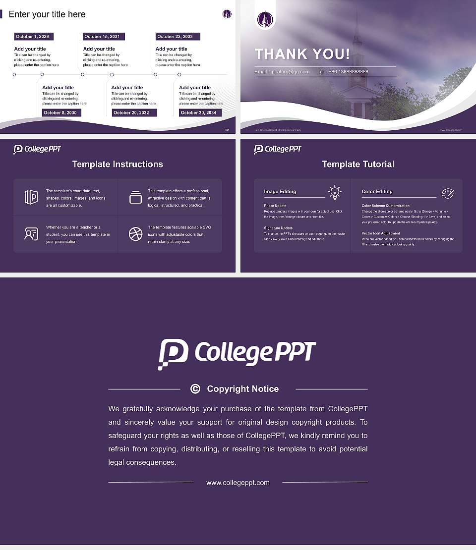 New Orleans Baptist Theological Seminary Lecture Sharing and Networking Event PPT Template16:9 ratio PPT effect preview image4