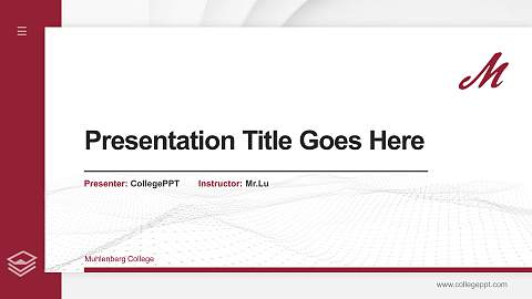 Muhlenberg College Thesis Proposal/Graduation Defense PPT Template