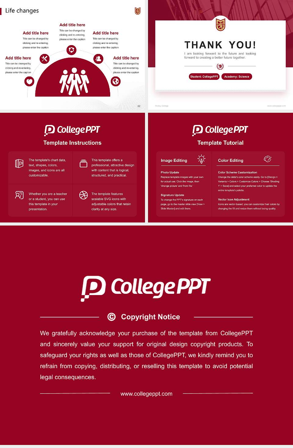 Molloy College National Scholarship Defense PPT Template4:3 ratio PPT effect preview image4