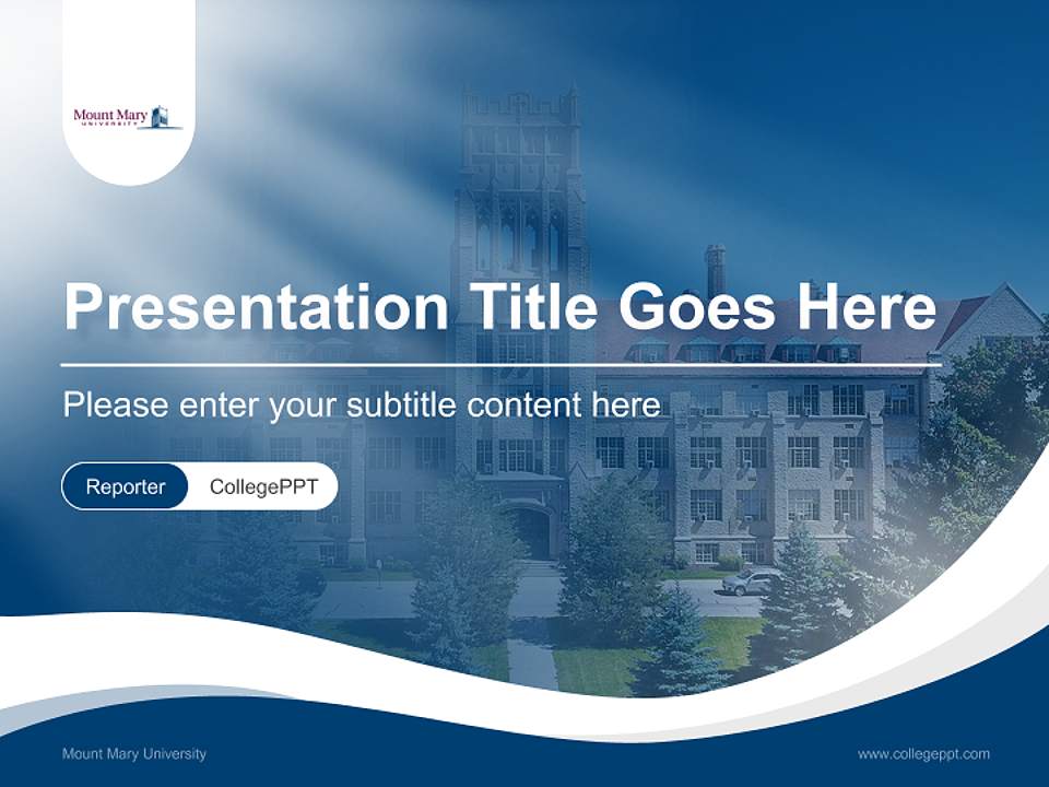 Mount Mary University Lecture Sharing and Networking Event PPT Template4:3 ratio PPT effect preview image4