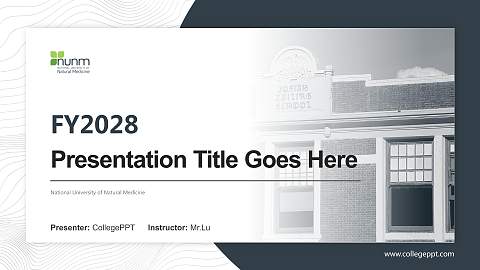 National University of Natural Medicine Academic Presentation/Research Findings Report PPT Template