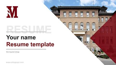 Morningside College Resume PPT Template